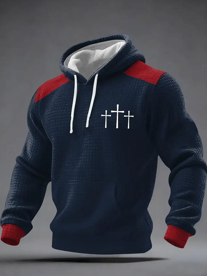 Men'S Casual Printed Hooded Sweatshirt