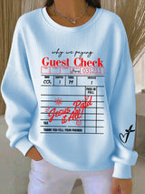 Women's  Jesus Paid It All Faith Print Sweatshirt