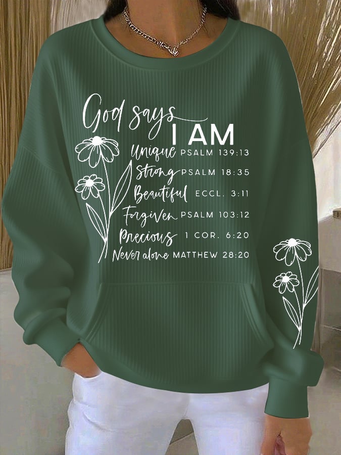 Women's Faith Printed Casual Sweatshirt