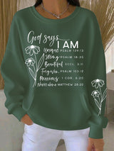 Women's Faith Printed Casual Sweatshirt