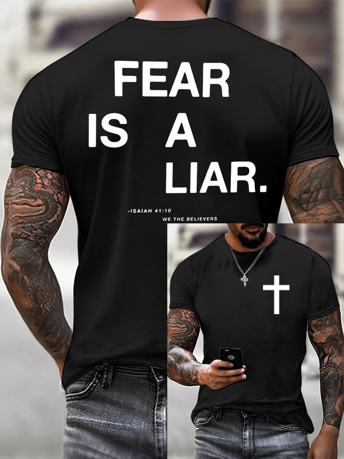 Men'S Casual Faith Short-Sleeved T-Shirt