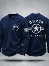 Men's Veteran Pride Dd-214 Printed Waffle Casual Top