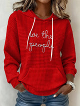 Retro We The People No Kings Print Hoodie