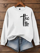 Women's I Am the Way, Truth, Life Faith Print Sweatshirt