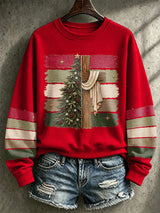 Women's Casual Printed Long-Sleeve Sweatshirt