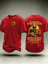Men's In Memory Of The 58,479 Tribute T-Shirt, Vietnam Era Memorial Graphic Tee