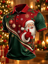 Men's Casual Christmas Short-Sleeve Polo Shirt