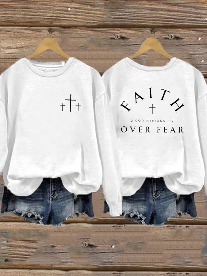 Women's Faith Printed Casual Sweatshirt
