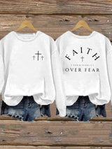 Women's Faith Printed Casual Sweatshirt