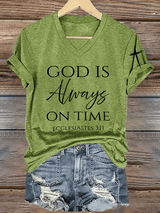 Women's God Is Always On Time T-Shirt