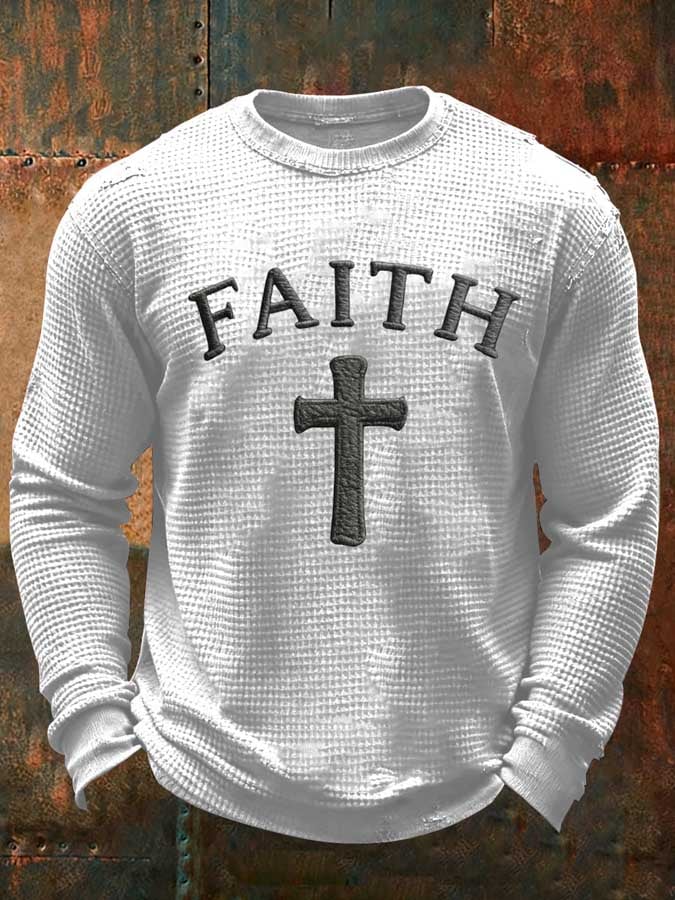 Men's Casual Printed Long-Sleeved Top