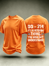 Men's DD-214 Veteran, American Flag Dog Tag T-Shirt