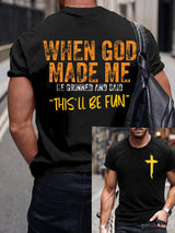 Men'S Casual Faith Short-Sleeved T-Shirt