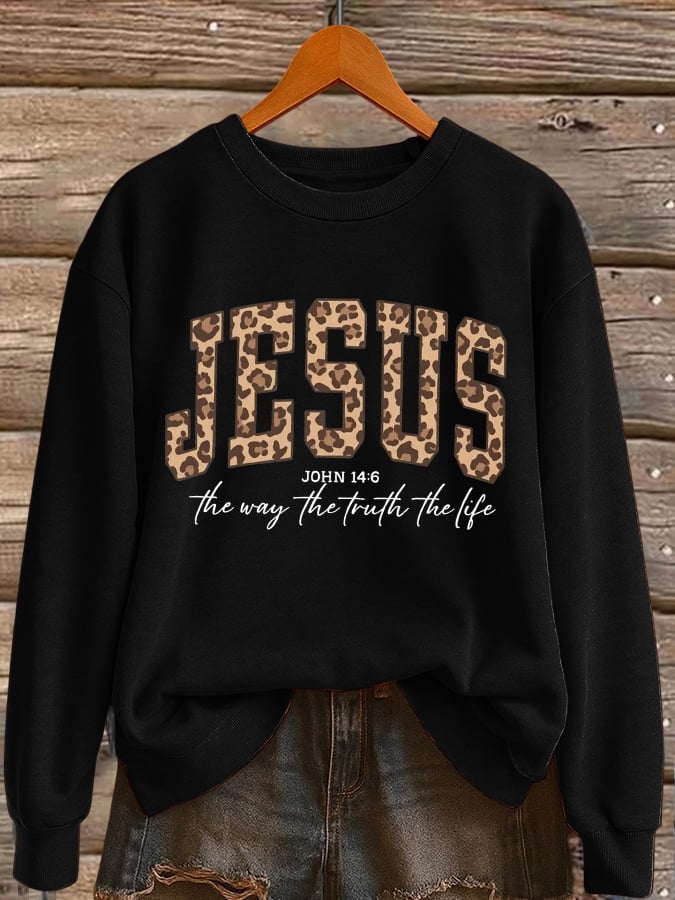 Women's Jesus The Way The Truth The Life Print Sweatshirt
