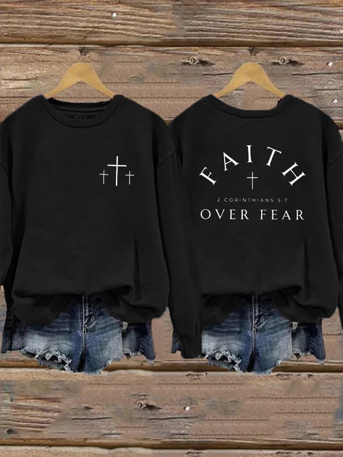Women's Faith Printed Casual Sweatshirt