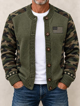 Men's DD-214 Print Knit Cardigan