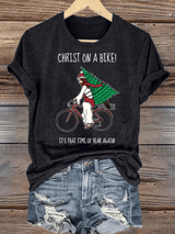 Women's  It's That Time Of Year Again Christian Washed  T-Shirt