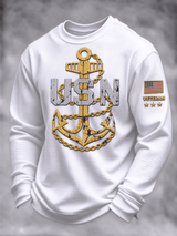 Men's Veterans Day Print Casual Top