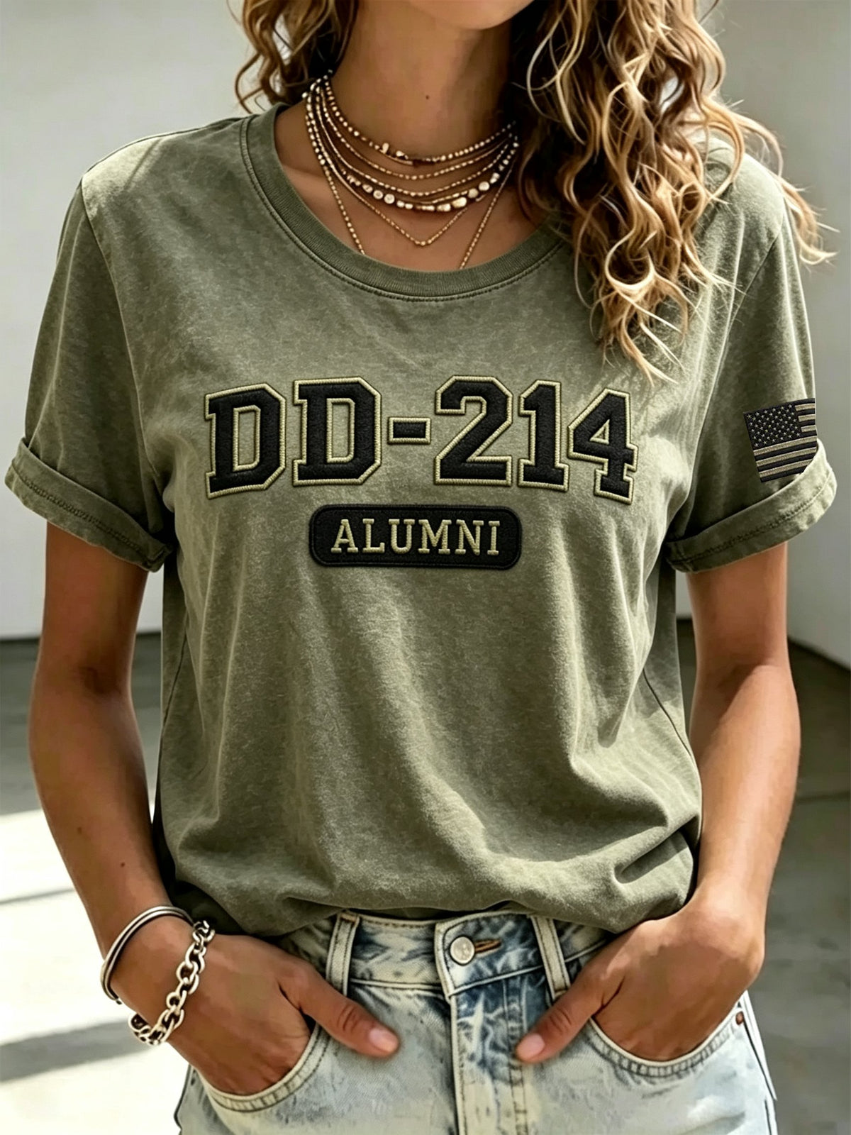 Women's Veteran Pride DD-214 Printed T-shirt