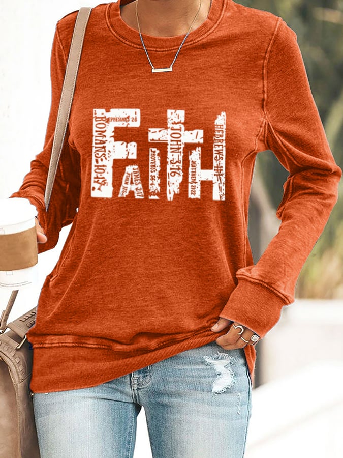Women's Faith Printed Sweatshirt