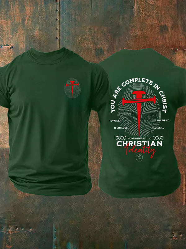 Men's  You Are Complete In Christ Christian  T-Shirt