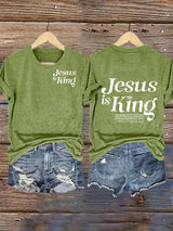 Women's  Jesus Is King Christian  T-Shirt