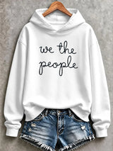 Retro We The People No Kings Print Hoodie
