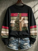 Women's Casual Printed Long-Sleeve Sweatshirt