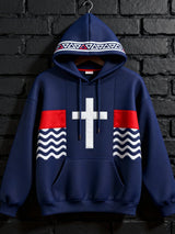 Men's casual modern geometric faith print sweatshirt