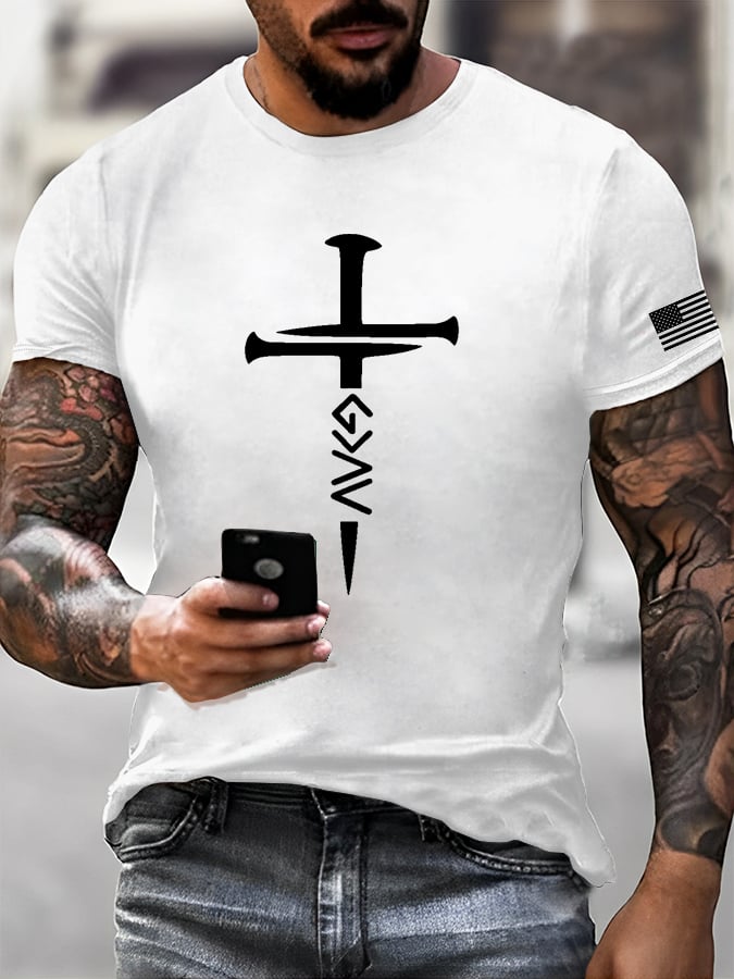 Men's Casual Printed Short-Sleeve T-Shirt