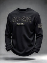 Men's Veteran Pride DD-214 Printed Waffle Long-Sleeve T-Shirt