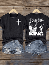 Women's  Jesus Is King Christian  T-Shirt