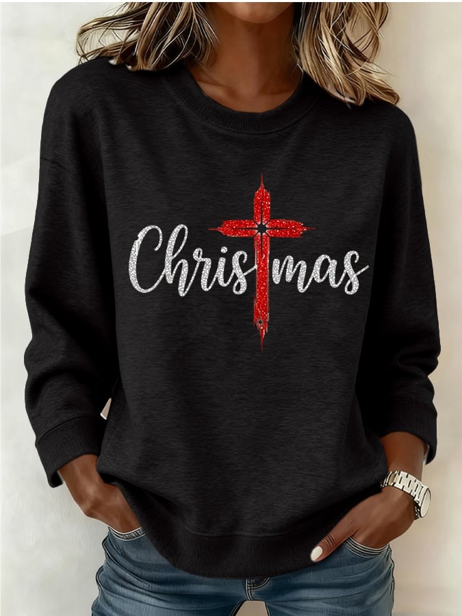 Women's Christmas Faith Print Hoodie
