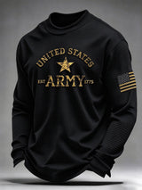 Men's U.S. Veterans Printed Waffle-Knit Top