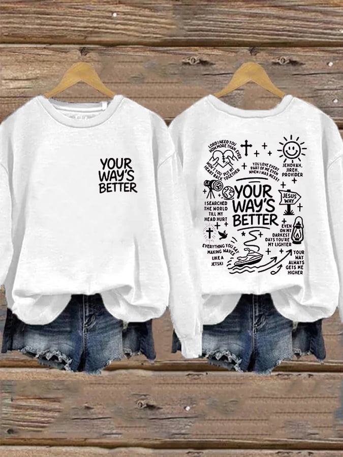 Women's Faith Printed Casual Sweatshirt