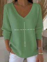Women's Faith Printed Casual Knit Top
