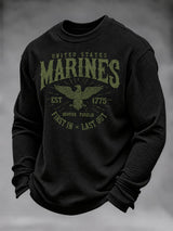 Men's U.S. Veterans Printed Waffle-Knit Top