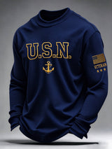 Men's U.S. Veterans Printed Waffle-Knit Top