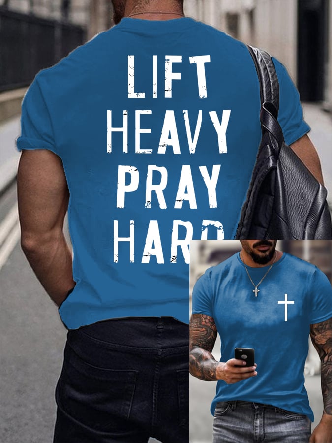 Men's Gym Faith Printed Shirt