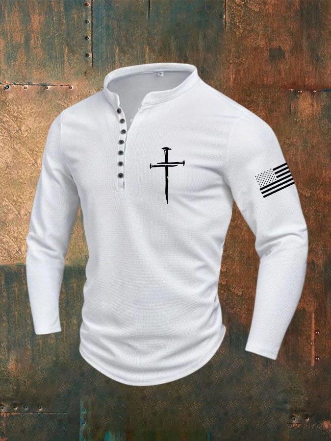 Men'S Classic Cross Print Top