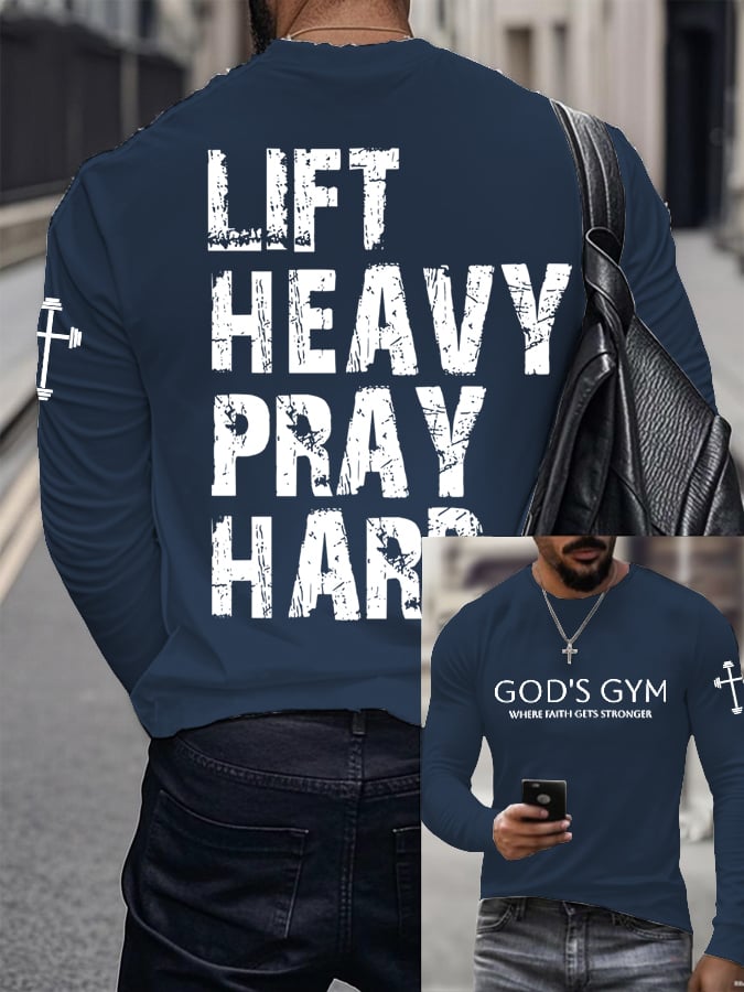 Men's Raven's Gym Faith  Printed Long Sleeve Top