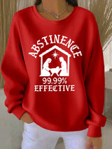 Women's Abstinence 99.99% Effective Print Casual Sweatshirt