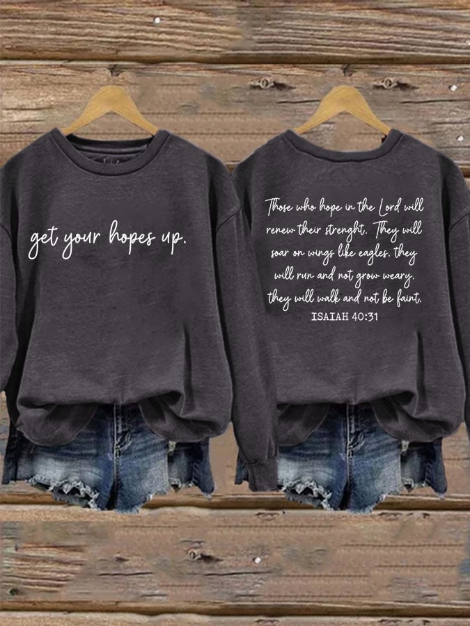 Women'S Get Your Hopes Up Print Sweatshirt