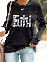 Women's Faith Printed Sweatshirt
