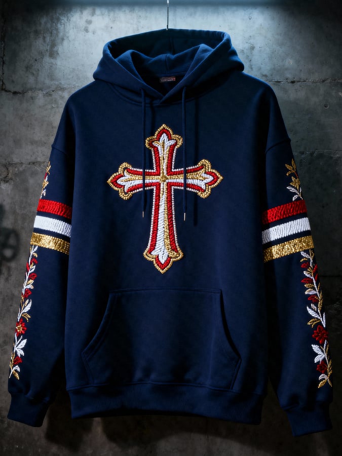 Men's casual faith print sweatshirt