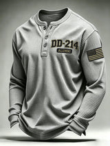 Men's Veteran Pride DD-214 Printed Waffle-Knit Top