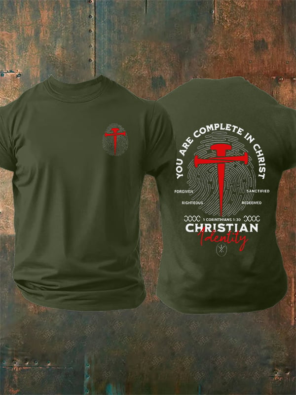 Men's  You Are Complete In Christ Christian  T-Shirt