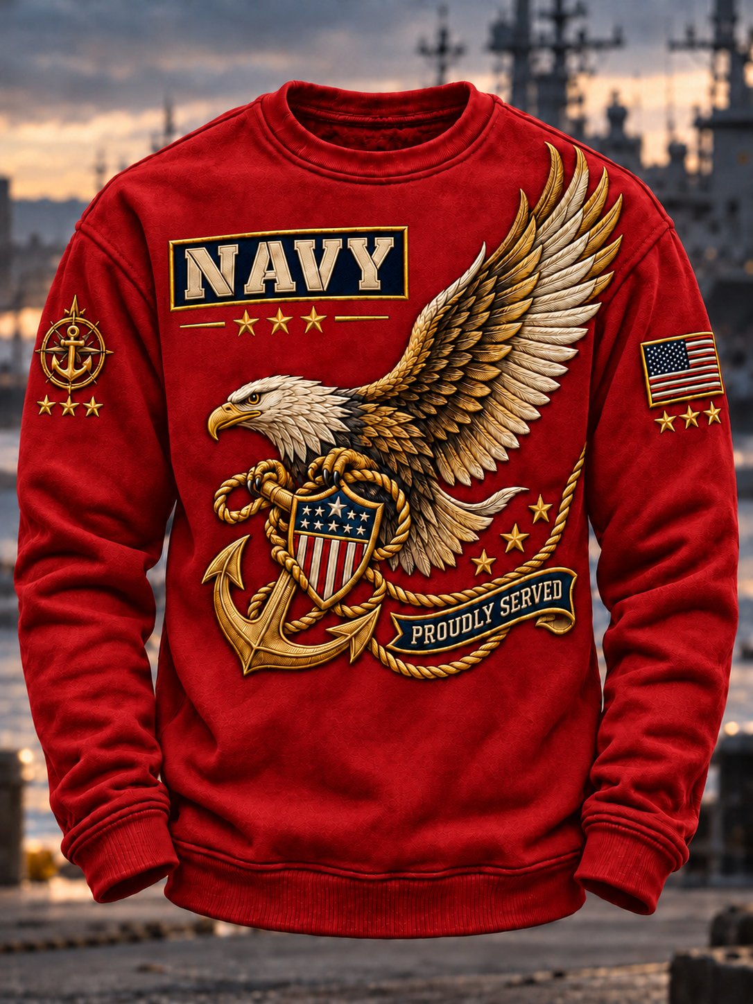 Men's U.S. Veterans Printed Sweatshirt