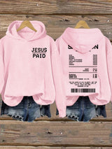 Women's Salvation Jesus Paid It All Faith  Printed Sweatshirt