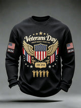 Men's Veterans Day Theme Waffle Long Sleeve T-Shirt